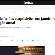 Volume de fuses e aquisies em janeiro cai 27% na comparao anual